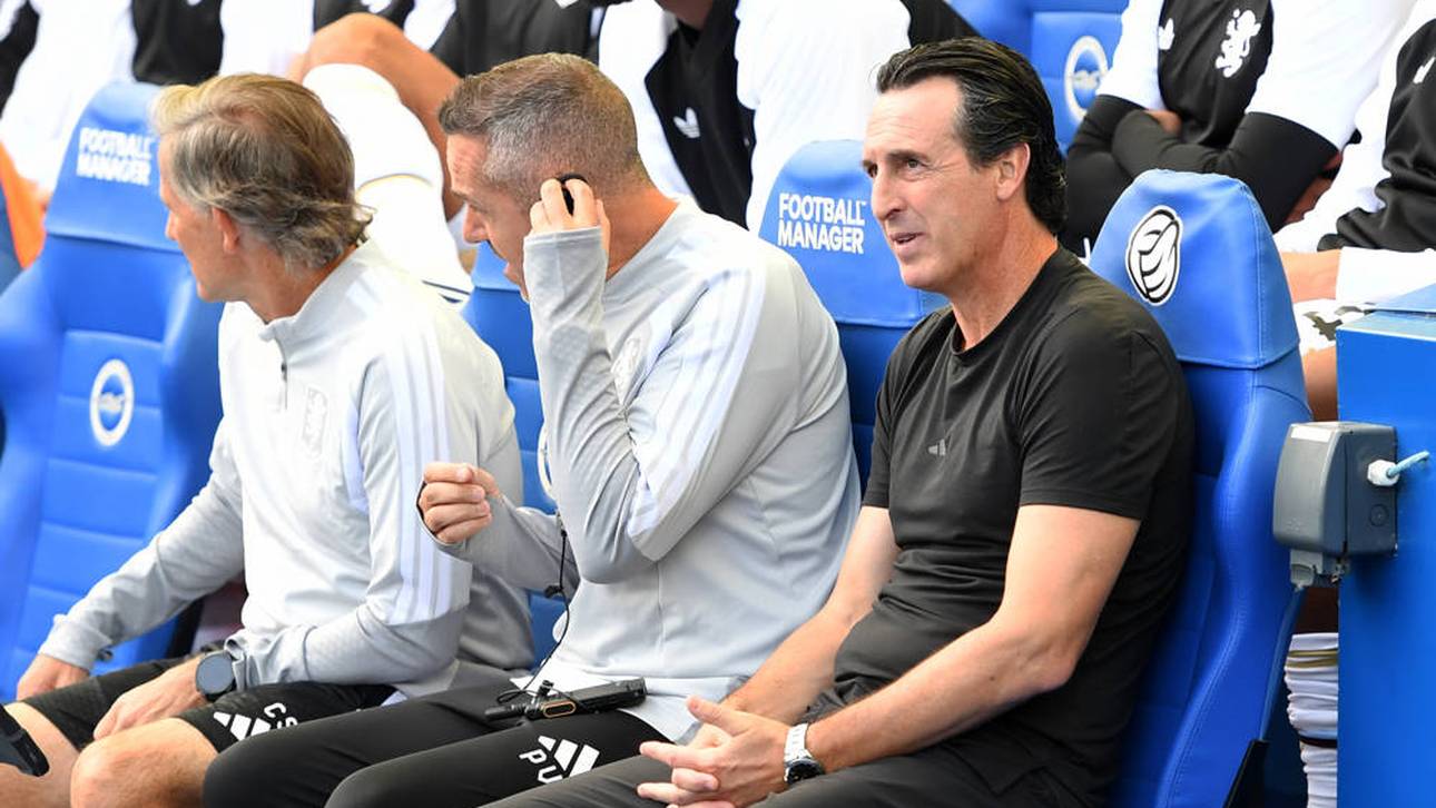 Unai Emery (r.) ist seit November 2022 Trainer von Aston Villa