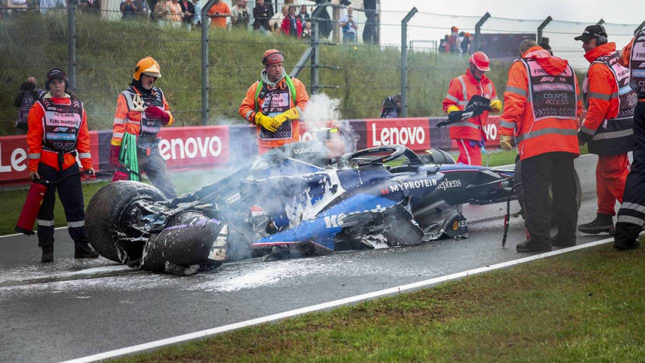 Heftiger Unfall! Auto fängt Feuer