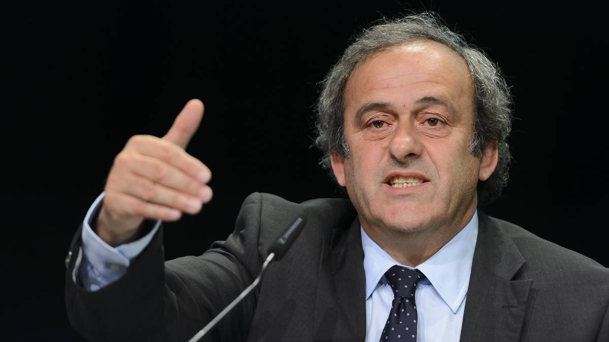 UEFA-Präsident Michel Platini bei einer Rede