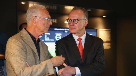 Franz Beckenbauer mit Karl-Heinz Rummenigge