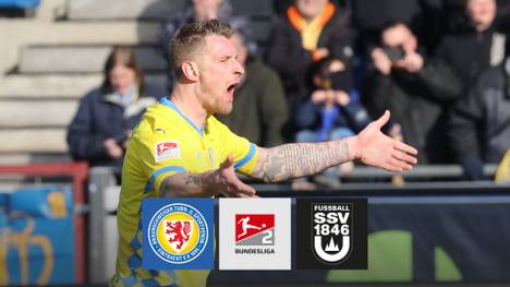 Sebastian Polter verhilft Braunschweig zu einem späten Punkt gegen Ulm. Damit hält die Eintracht den Aufsteiger im Abstiegskampf weiter auf Distanz.