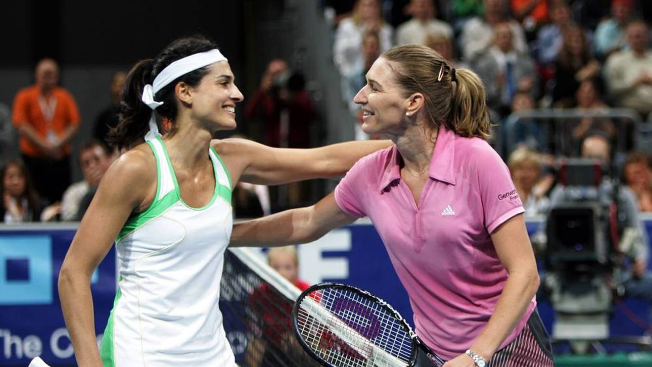 Mittlerweile sind Sabatini (l.) und Graf Freundinnen