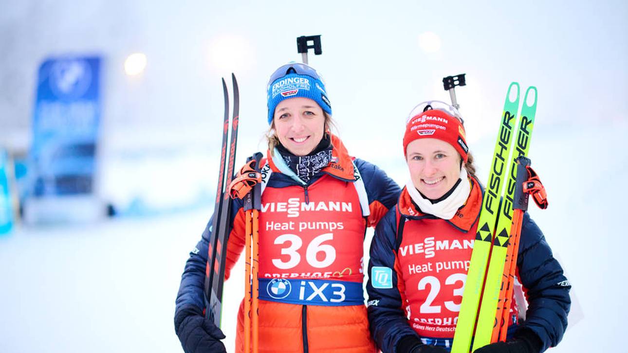 Deutsches Biathlon-Duo in Lauerstellung