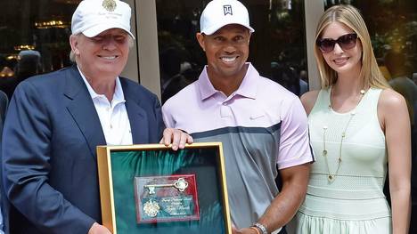 Anno 2014: Donald Trump und seine Tochter Ivanka bei der Eröffnung der Tiger Woods Villa in Florida
