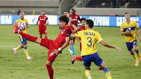 Der deutsche Junioren-Nationalspieler Mergim Berisha (RB Salzburg) blieb gegen Maccabi Tel Aviv blass
