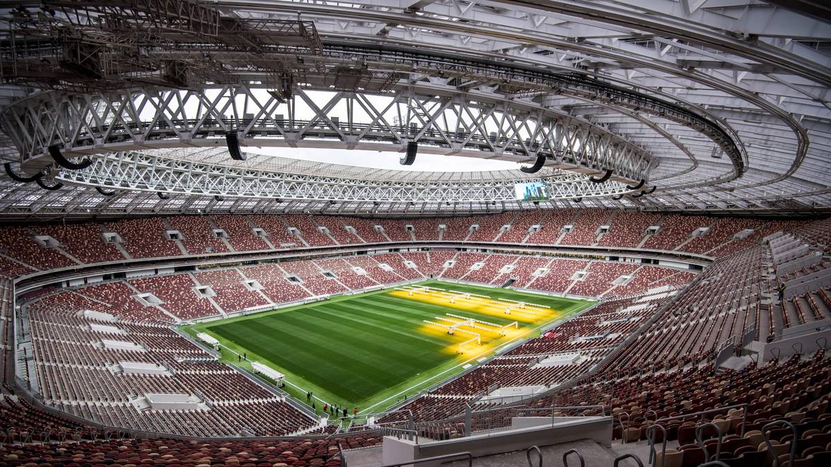 LUSCHNIKI-STADION in Moskau - Fassungsvermögen: 81.006 Zuschauer. Hier geht es für das Team von Bundestrainer Joachim Löw am 17. Juni um 17 Uhr gegen Mexiko