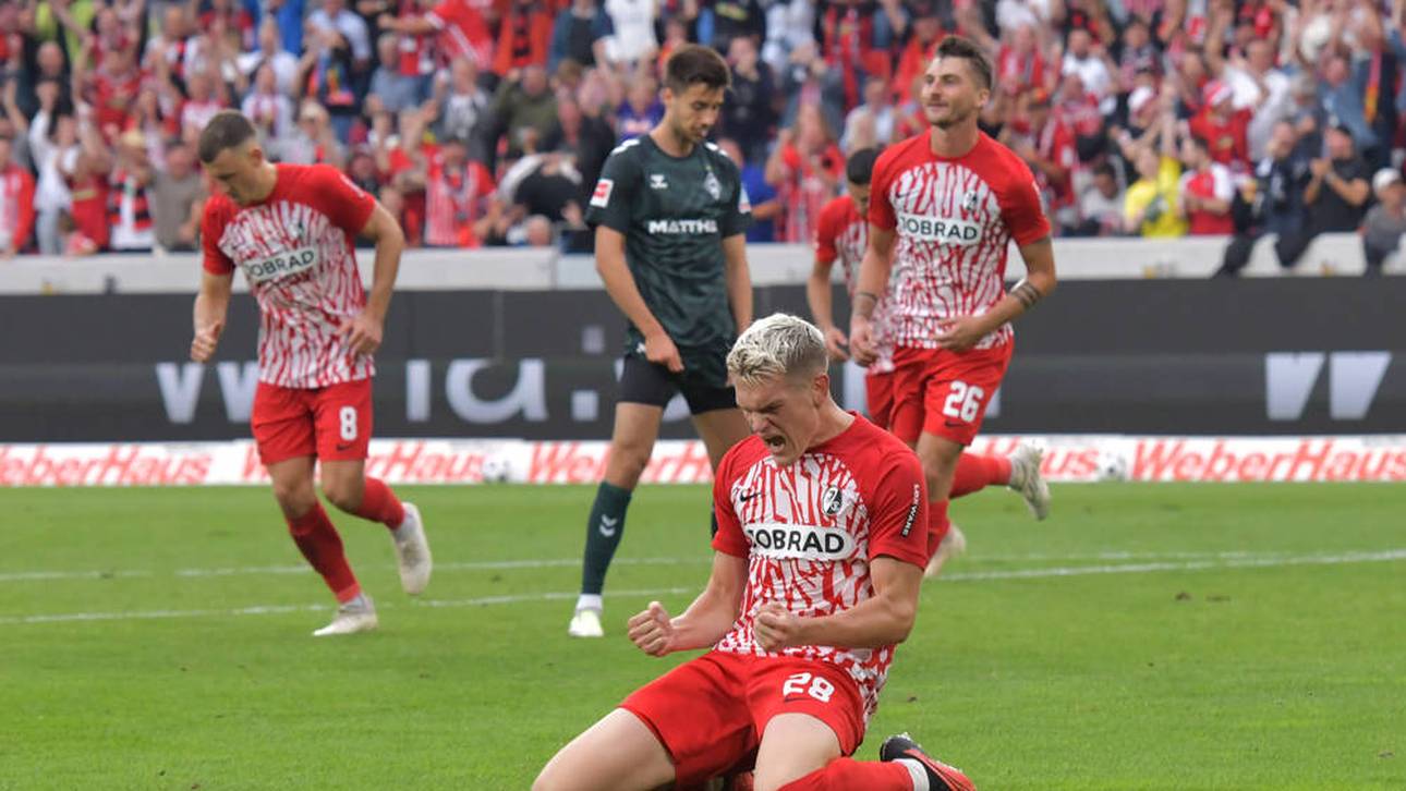 Matthias Ginter (vorne) bejubelte den Treffer von Maximilian Philipp emotional