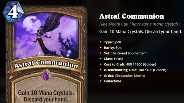 Hearthstone Astral Communion