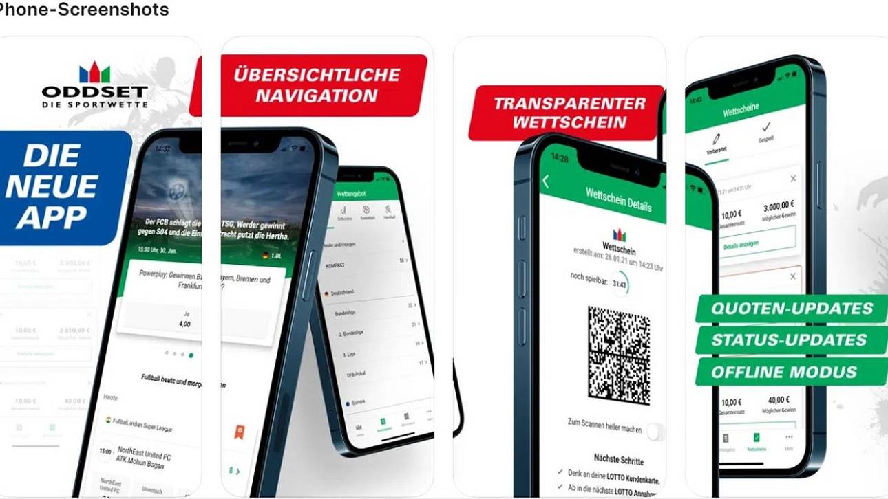 Im Apple App Store finden iOS-Nutzer die aktuelle Version der ODDSET App zum Download. 