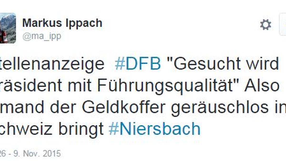 Nach Meinung dieses Twitter-Nutzers braucht der neue Mann an der Spitze des Verbands eine ganz besondere Fähigkeit
