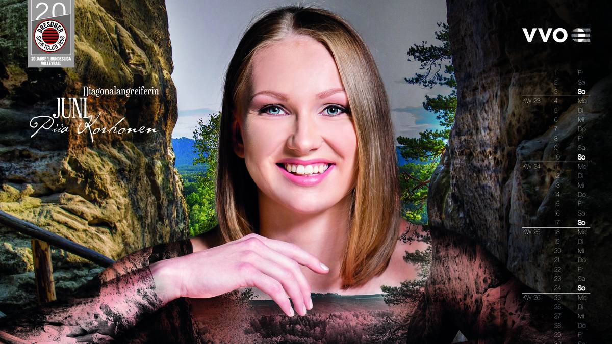 Eine der jüngsten Spielerinnen ist die finnische Diagonalangreiferin Piia Korhonen (20), die bereits mit 17 Jahren in der Nationalmannschaft ihrer Heimat debütierte 