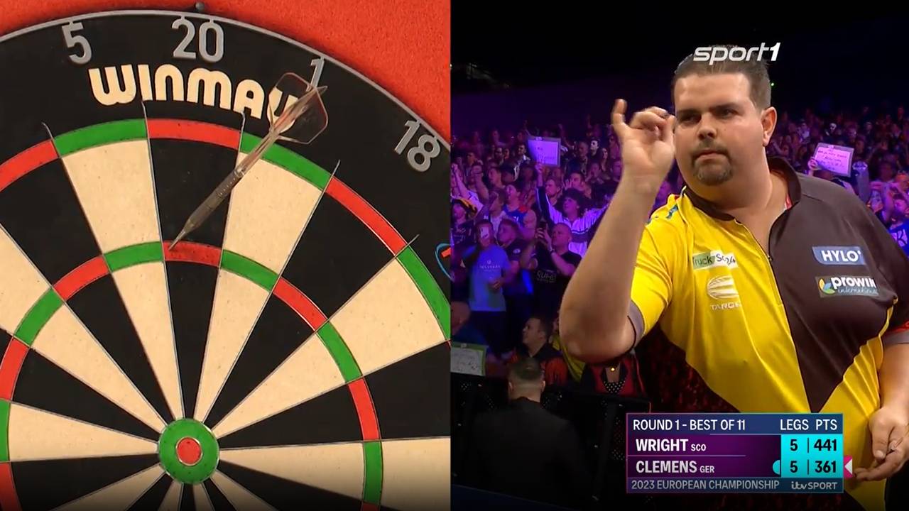 European Darts Championship: Drama um Gabriel Clemens gegen Peter Wright