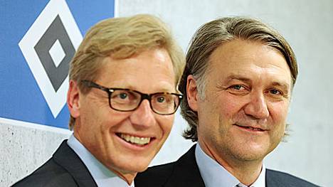 HSV-Aufsichtsratschef Karl Gernandt (l.) und Dietmar Beiersdorfer suchen Investoren