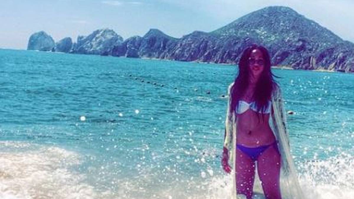 Aber auch die Dallas Mavericks haben einiges zu bieten: Traumfrau vor Trauminsel. Hier posiert Brittany, die Ehefrau von Harrison Barnes im Paradies