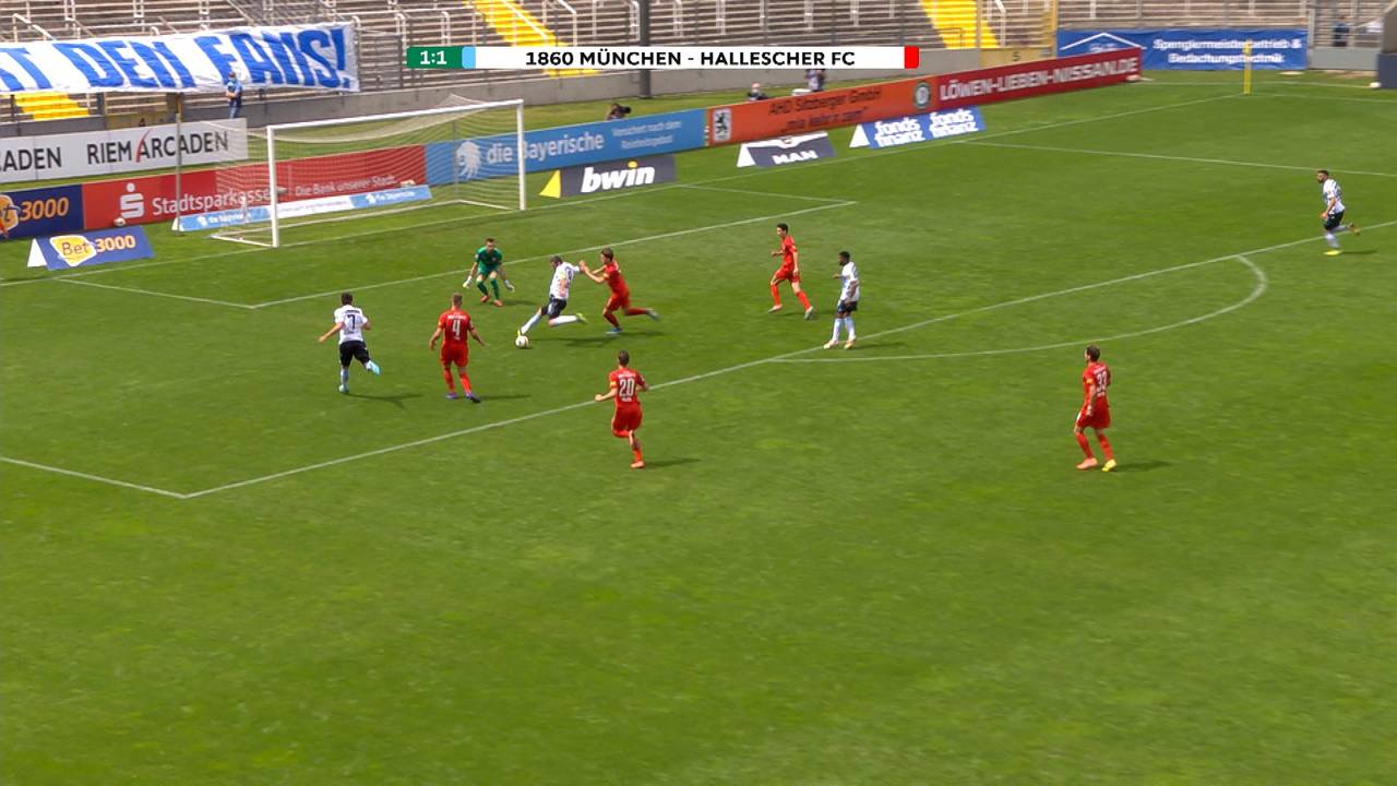 TSV 1860 München - Hallescher FC (2:1): Tore und Highlights | 3. Liga