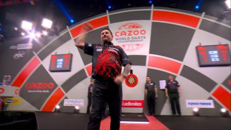 Jonny Clayton startet optimal in die Darts-WM. Zum Auftakt in Runde 2 überrollt er Danny van Trijp mit 3:0 und untermauert damit seine Titel-Ambitionen.