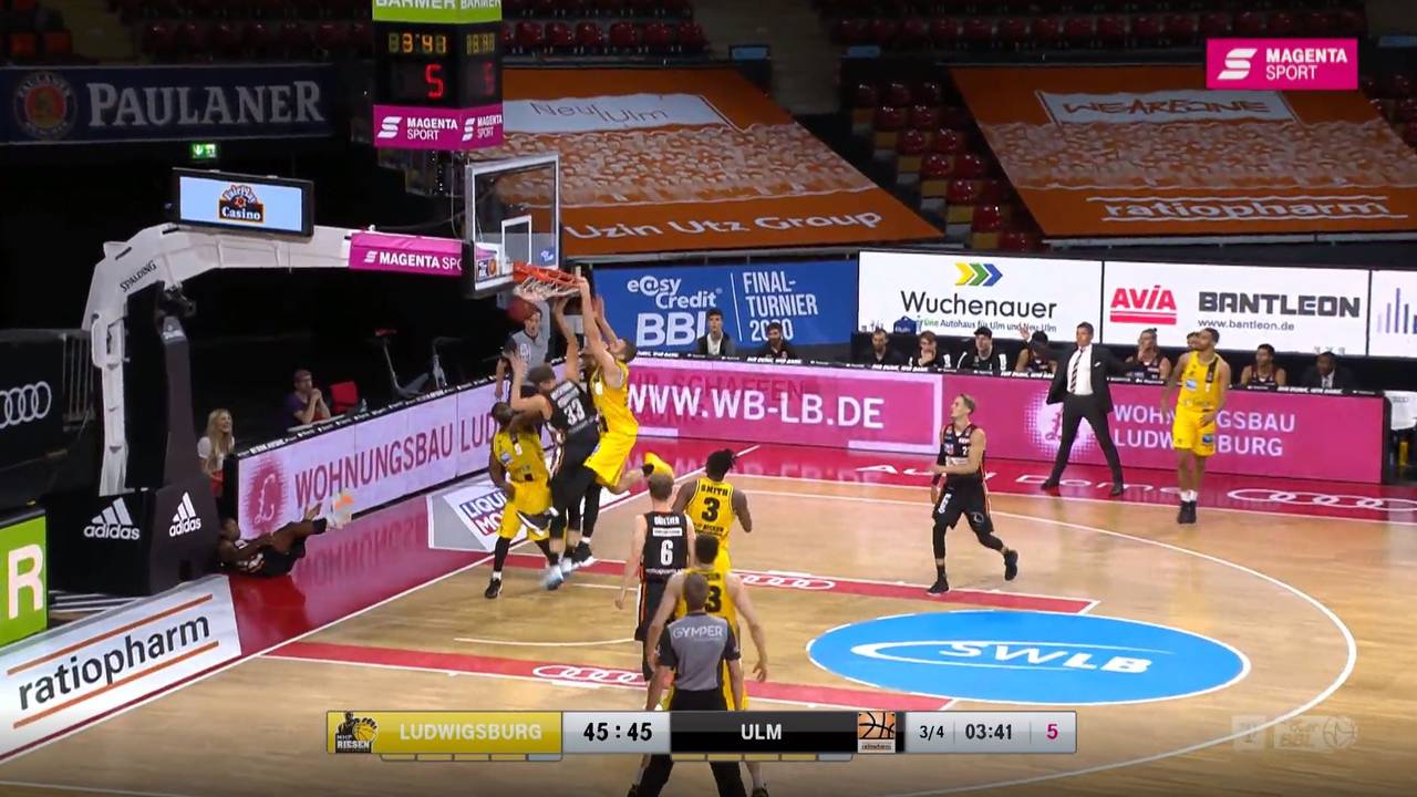 BBL Finalturnier: ratiopharm Ulm - MHP Riesen Ludwigsburg (71:71): Highlights