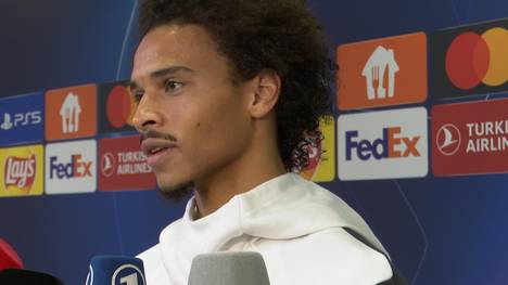 Leroy Sané erzielt das vorentscheidende 2:0 gegen den FC Barcelona - und ist trotzdem im Anschluss nicht wirklich zufrieden. Zumindest weiß er genau, wieso.