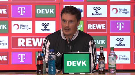 Der HSV verliert mit 1:4 in Köln und muss das Spiel in doppelter Unterzahl beenden. Merlin Polzin war mit den Entscheidungen nicht einverstanden und macht auf der Pressekonferenz Luft. 