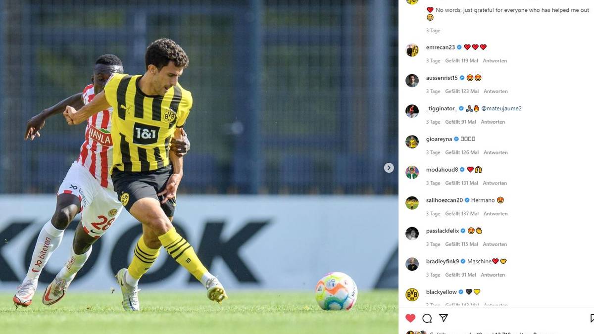 Das Comeback von Mateu Morey begeistert die BVB-Stars