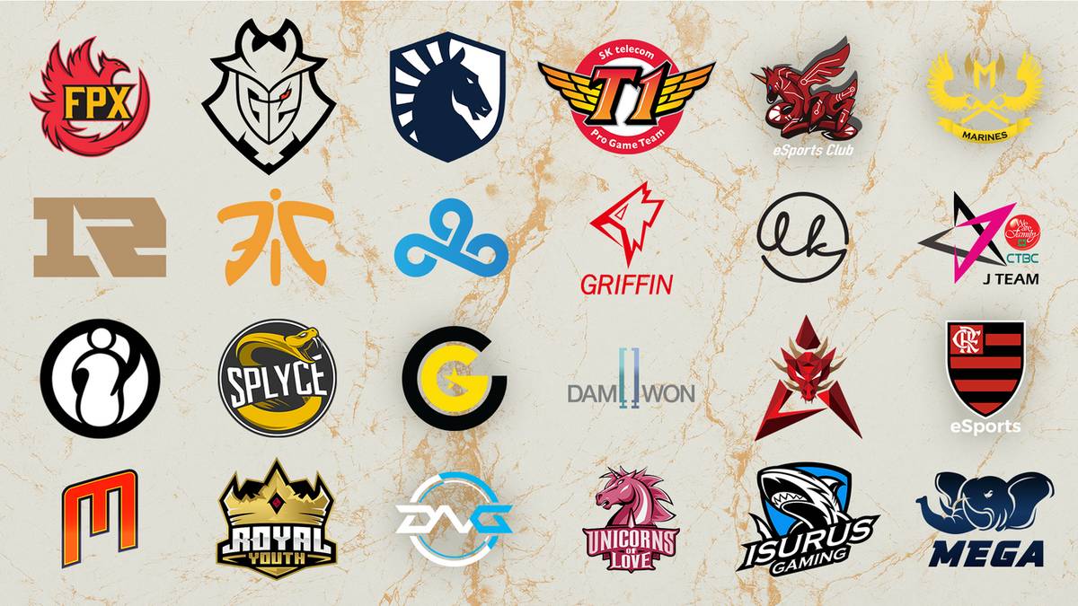 Die 24 Teams, die um den Weltmeistertitel in League of Legends kämpfen werden.