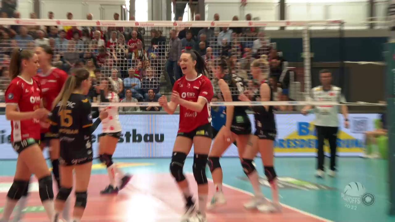 Volleyball Bundesliga: Topscorerinnen der Playoff-Halbfinals Nemeth, Rivers