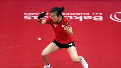 Han Ying sorgt für einen Punkt beim Titelgewinn der deutschen Damen