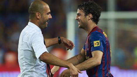 Cesc Fabregas schwärmt von Pep Guardiola, unter dem der Spanier beim FC Barcelona spielte. Für den Weltmeister von 2010 galt Guardiola schon immer als Vorbild.