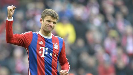 Thomas Müller im Spiel gegen den Hamburger SV