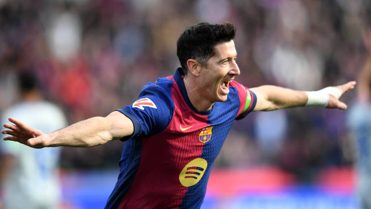 Robert Lewandowski erzielte sein 19. Saisontor in LaLiga