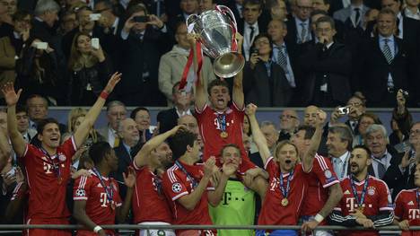 FC Bayern: Thomas Müller (M.) feierte mit dem Champions-League-Sieg 2013 seinen größten Titel 
