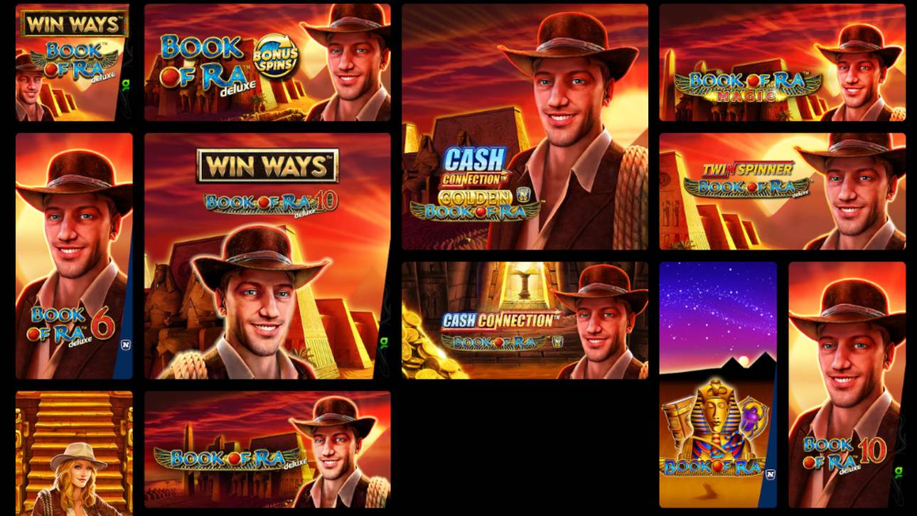 StarGames bietet eine breite Auswahl rund um den beliebten Book of Ra Slot