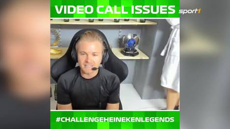 Damit hat Nico Rosberg nicht gerechnet: Seine Frau Vivian crasht sein virtuelles Rennen bei der "Legends Challenge". 