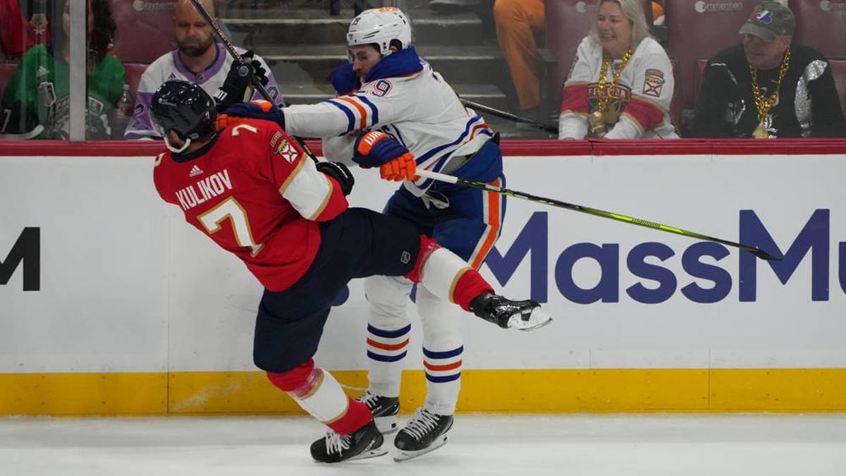 Leon Draisaitl von den Edmonton Oilers leistete sich in den NHL-Finals gegen die Florida Panthers ein übles Foul gegen Dmitry Kulikov