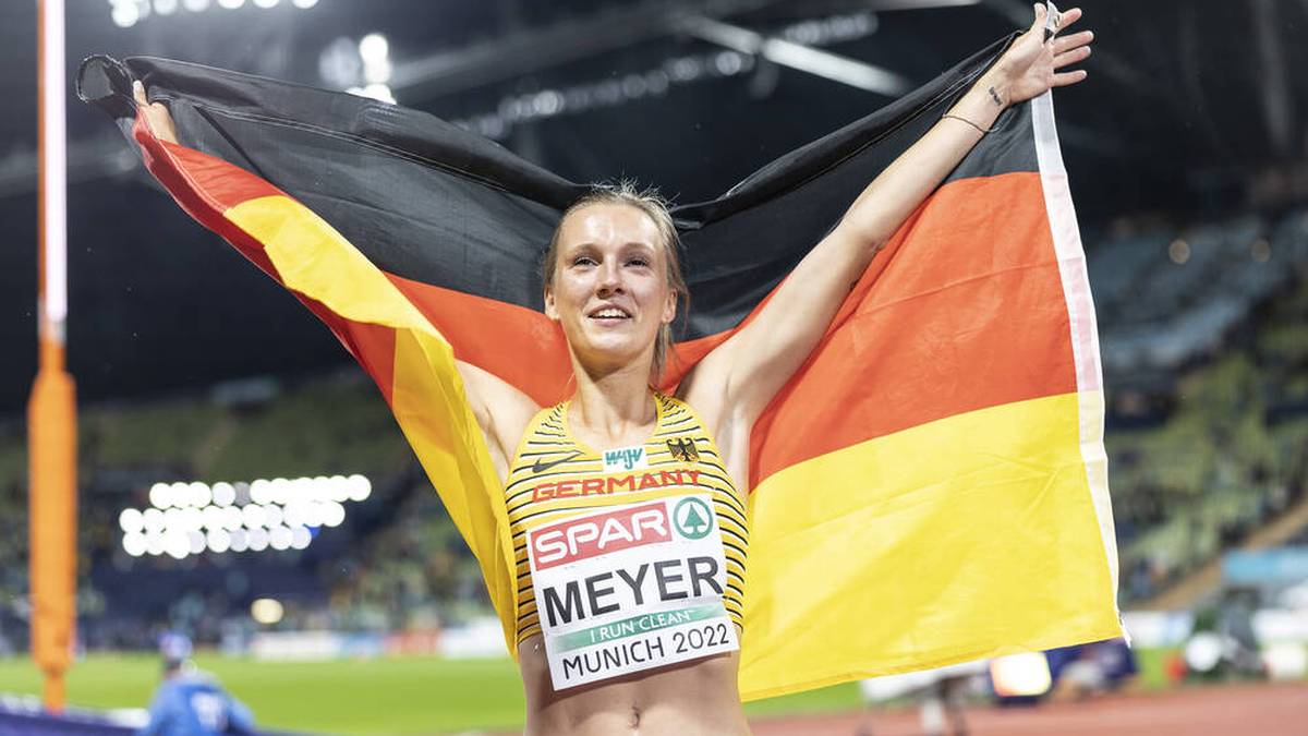 Lea Meyer nach ihrer Silber-Coup bei der EM in München