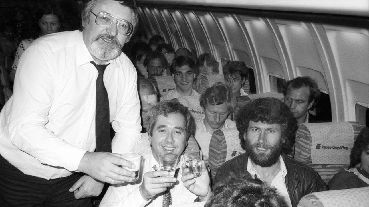 Willi O. Hoffmann, Fritz Scherer und Paul Breitner im Jahr 1982