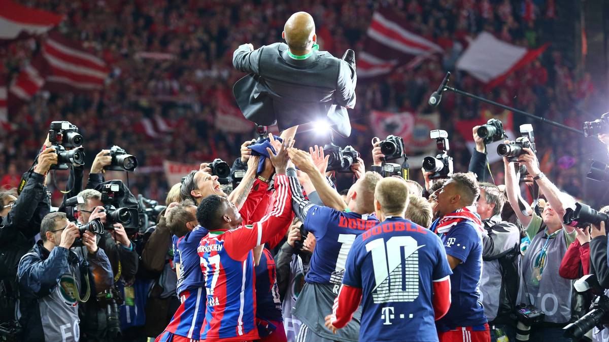 17. Mai 2014: Das Aus in der Champions League ist schon wieder fast vergessen. Mit dem Sieg im DFB-Pokal gegen Dortmund wird es in seinem ersten Jahr aber immerhin das Double 