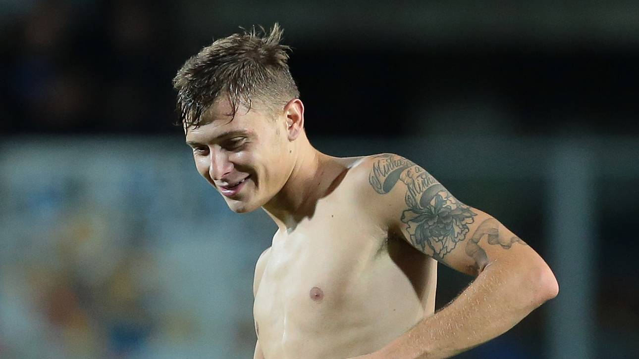 So bejubelt Top-Talent Nicolo Barella den Sieg mit Cagliari Calcio bei Atalanta Bergamo