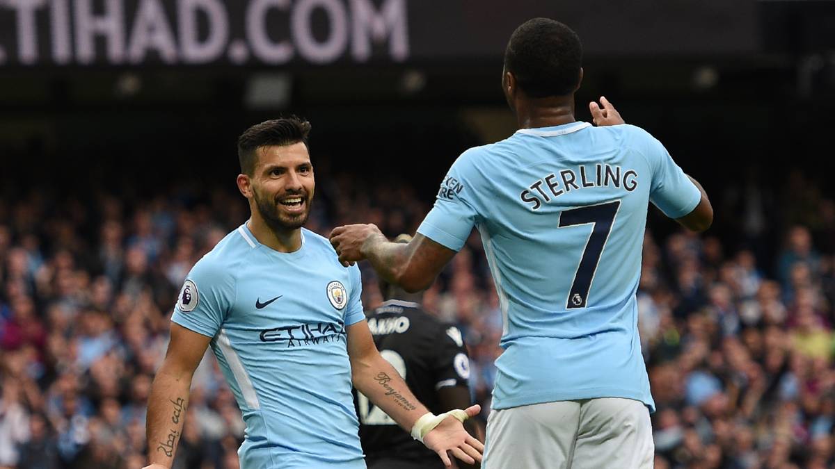 PLATZ 10: Raheem Sterling und Sergio Aguero (22, Manchester City): Aguero 7, 4
Sterling 6, 5