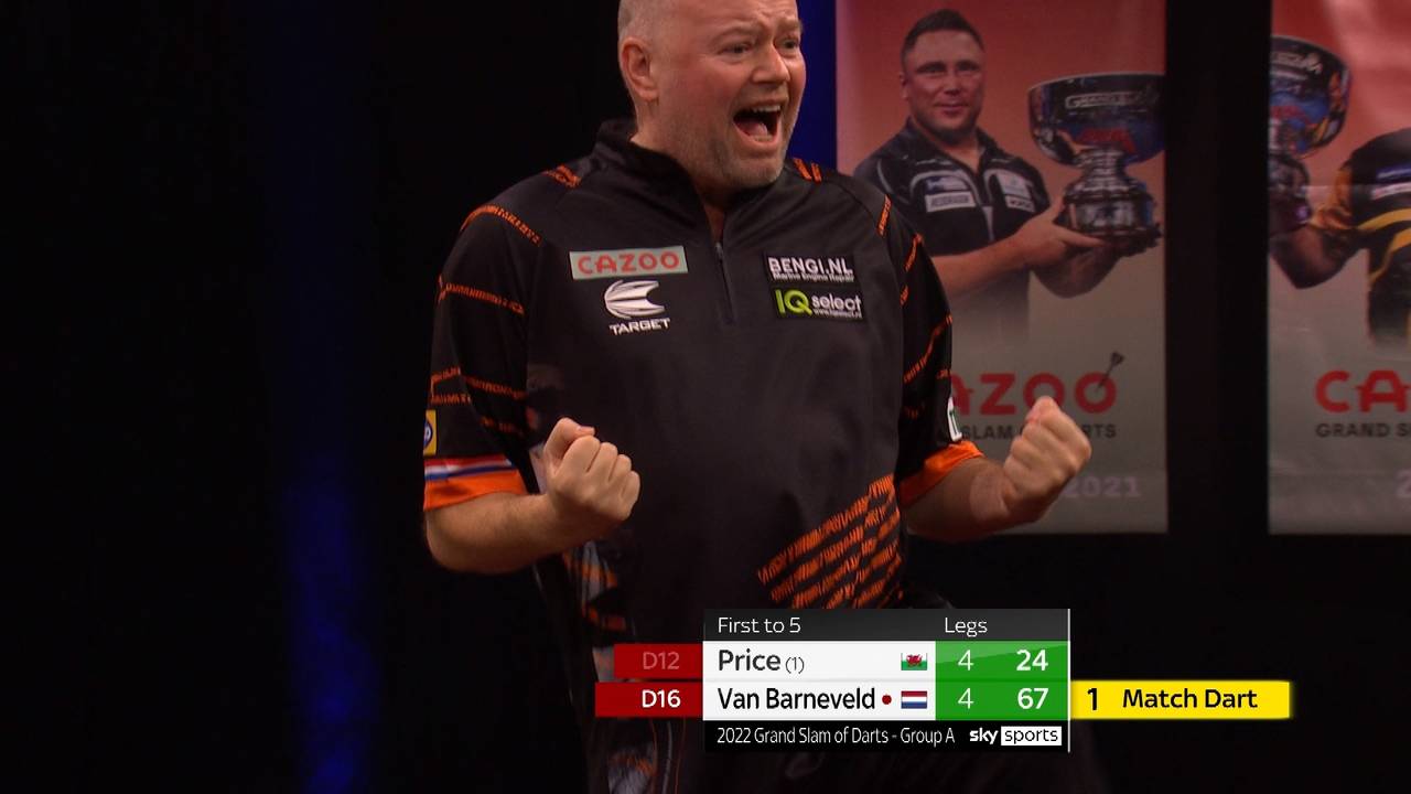 Grand Slam of Darts: Raymond van Barneveld schlägt Gerwyn Price mit 5:4