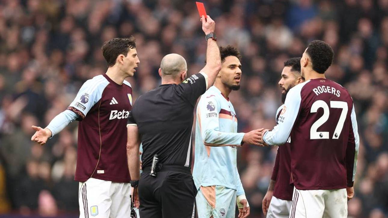 Kevin Schade sah kurz vor der ersten Halbzeit die Rote Karte