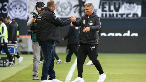 Finales Duell: Frank Schmidt (l.) und Horst Steffen