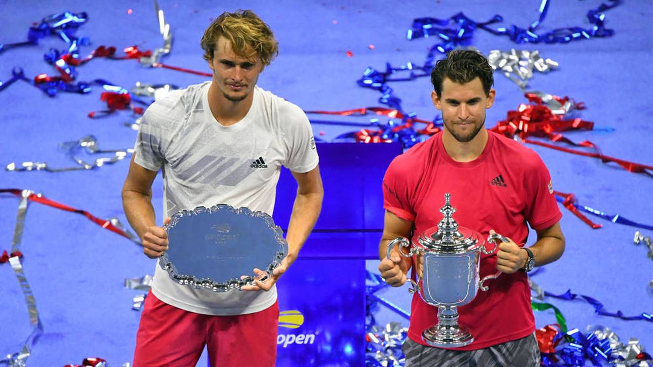 Dominic Thiem (r.) feierte 2020 bei den US Open gegen Alexander Zverev seinen größten Erfolg