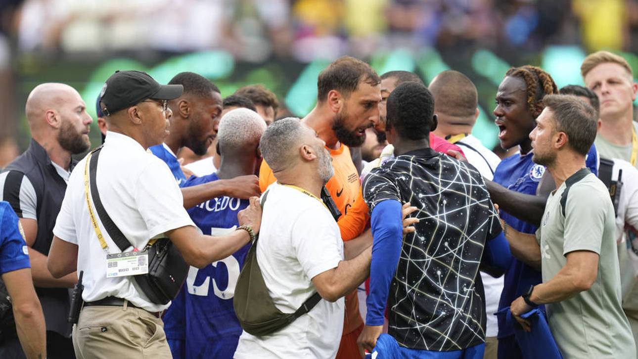 Nach dem Schlusspfiff kam es zu heftigen Auseinandersetzungen