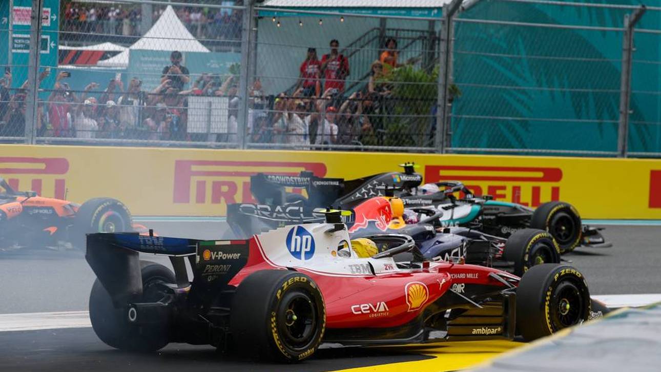 Der Start des F1-Rennen in Miami verlief chaotisch