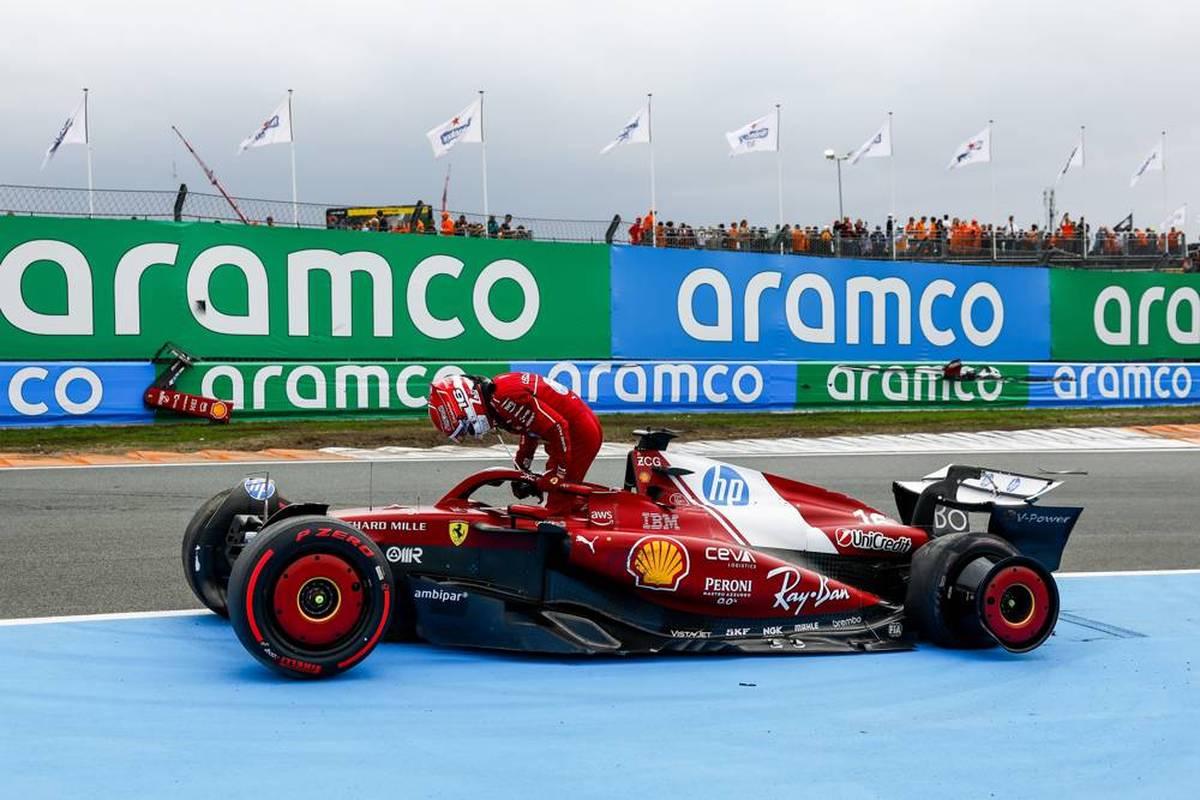Leclerc abgeschossen! Ferrari-Fiasko komplett
