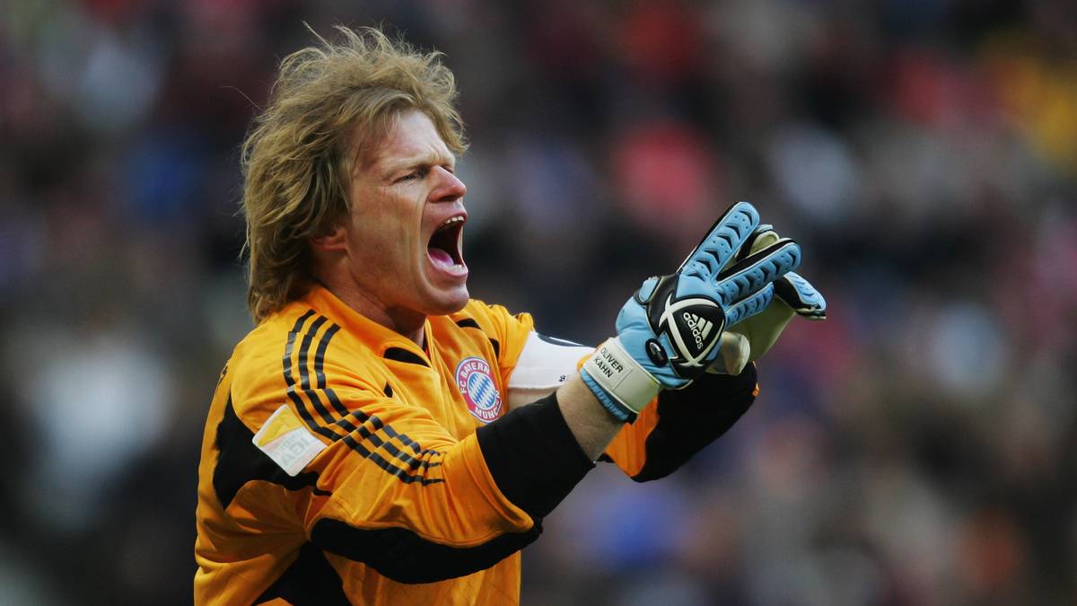 PLATZ 5: OLIVER KAHN - Auch er einer, der die Siegermentalität mit jeder Pore ausstrahlt, 14 Jahre lang von 1994 bis 2008 unumstrittener Rückhalt der Bayern im Tor und faktisch DAS Gesicht der Bayern auf dem Platz
