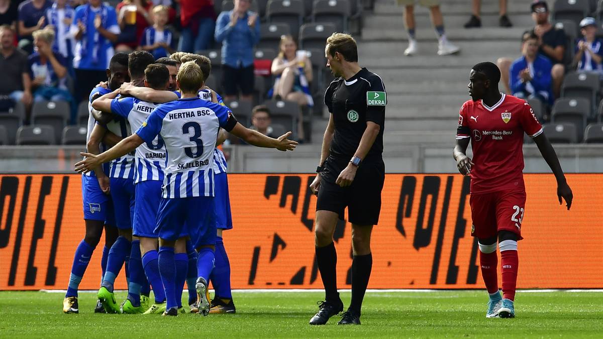 Die Hauptstädter weisen die Schwaben in die Schranken. Mathew Leckie führt sein Team per Doppelpack zum Sieg