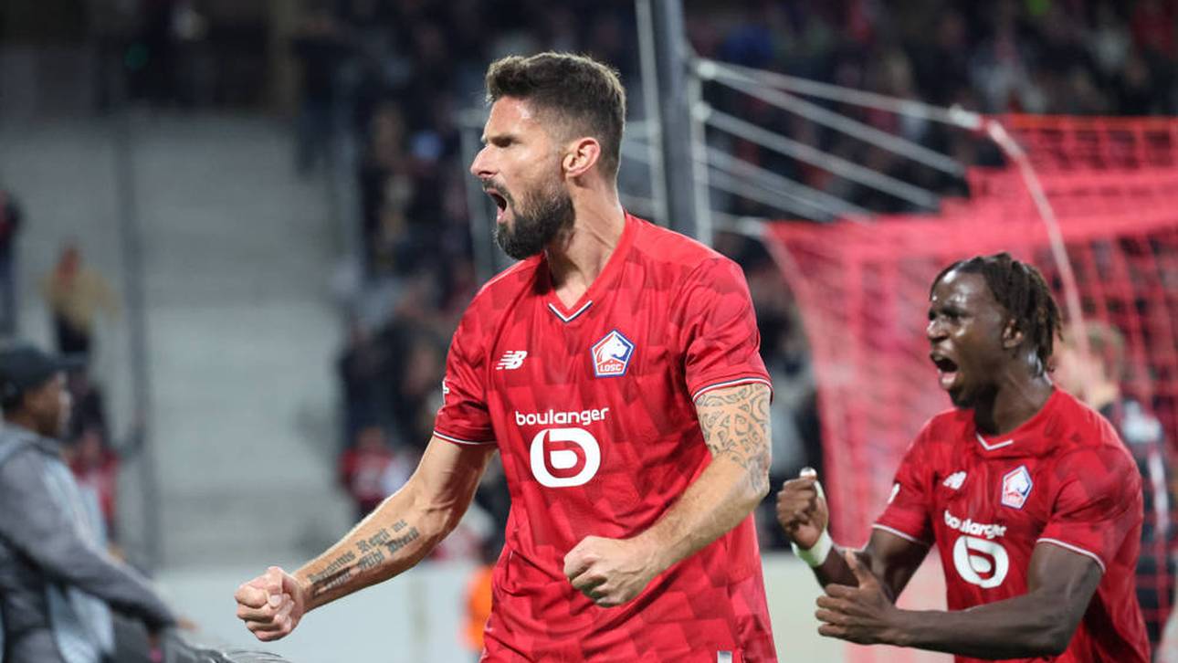 Olivier Giroud wurde wieder zum Helden von OSC Lille