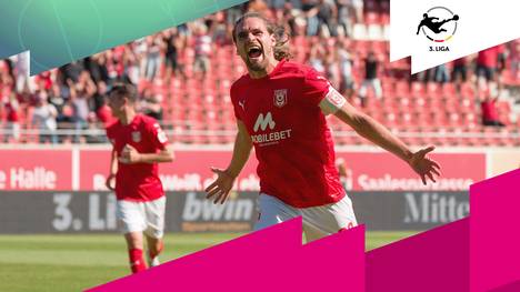 Er ist der Spieler des Halleschen FC. Ein Allrounder. Hält hinten die Abwehr zusammen und wenn es sein muss, mimt er auch vorne den Goalgetter - erfolgreich! Ein Typ der zwischen den Positionen pendelt: Jonas Nietfeld.
